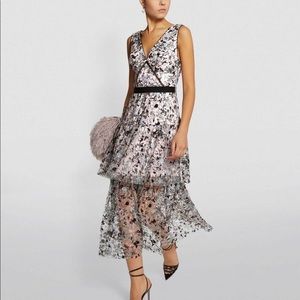 SELF-PORTRAIT Constellation Sequin Midi Dress